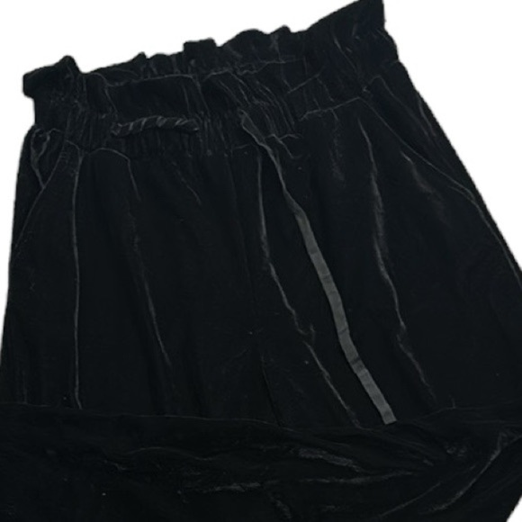 Sans souci wide leg velvet black pants elastic waist size small new - Picture 10 of 11
